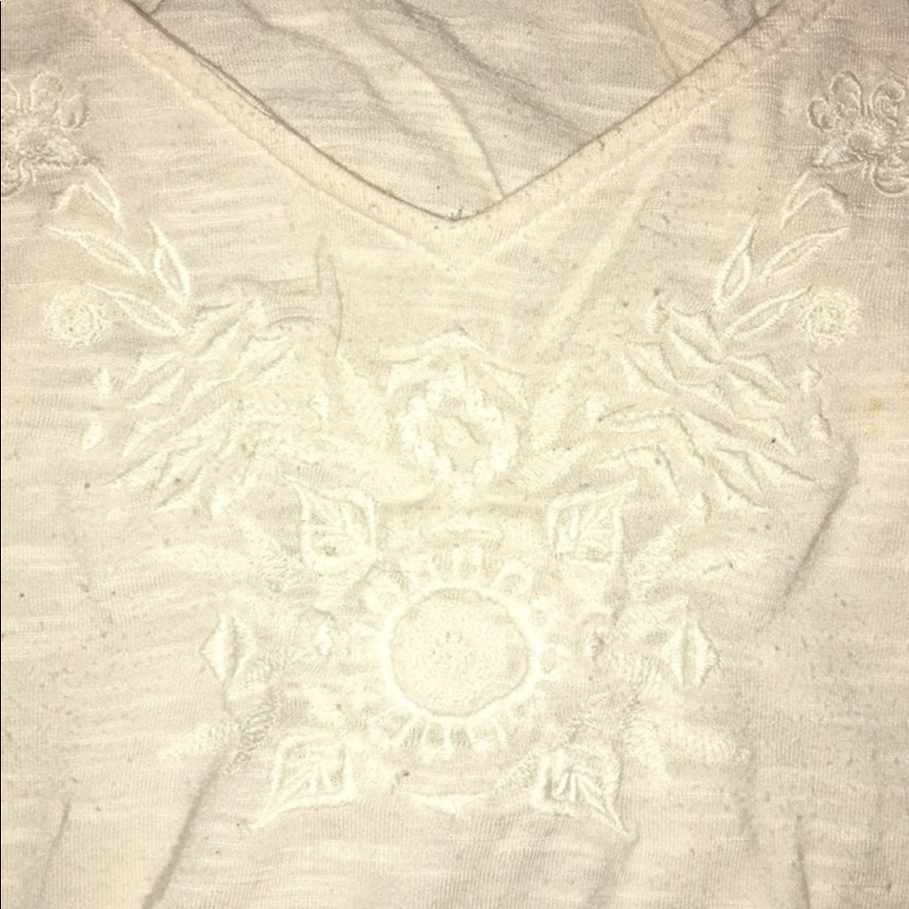 Cream Top & Complimentary Green Tank